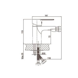 Grifo de bidé CHROME 2 - Imagen 2